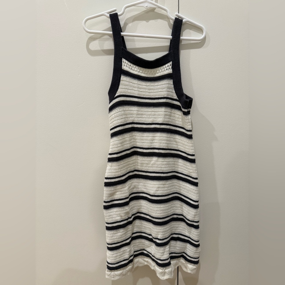H&M Black and White crochet Knit Dress